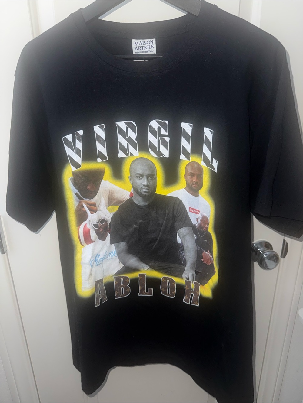 Maison Article Virgil Abloh Graphic Black Short Sleeve Tee